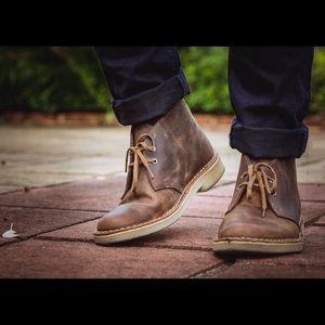 Clarks Men's Leather Chukka Boots - Beeswax